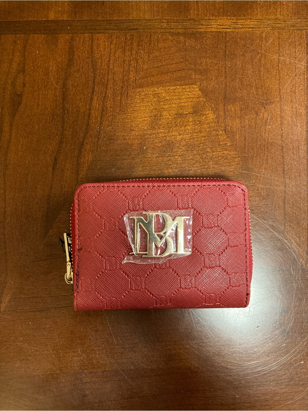 Badgley Mischka Wine Red Vegan Leather Wallet NWT - Picture 2 of 9